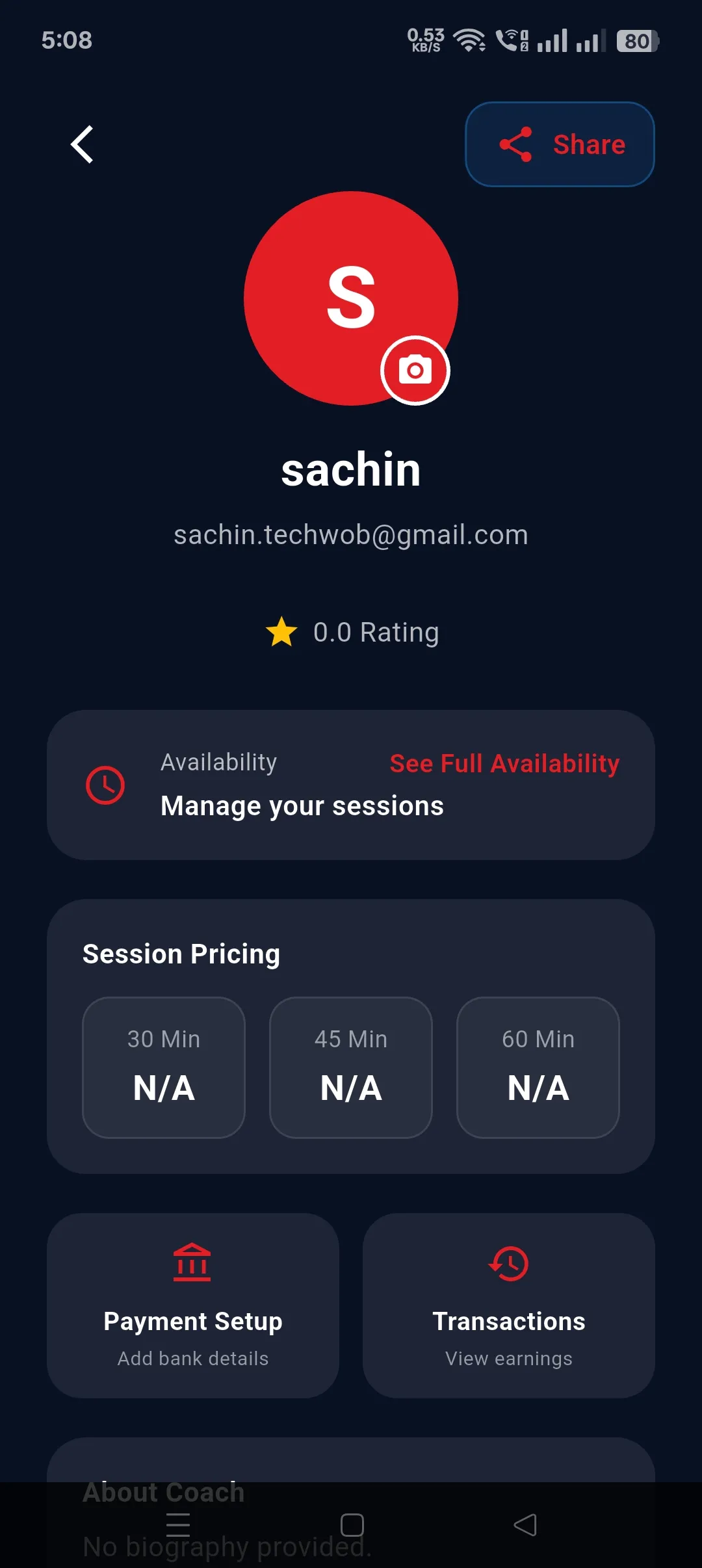 CoachBook App - Case Study